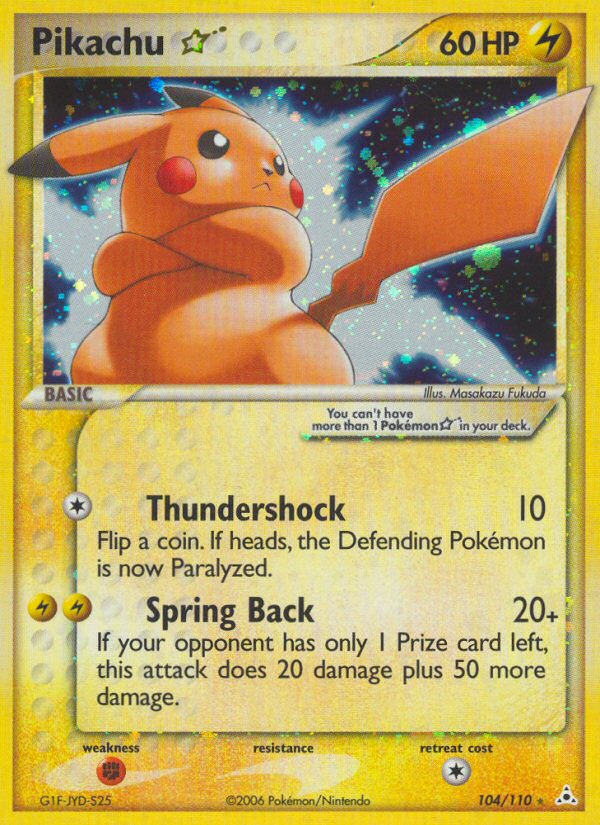 Pikachu Star (104/110) [EX: Holon Phantoms] | Shuffle n Cut Hobbies & Games