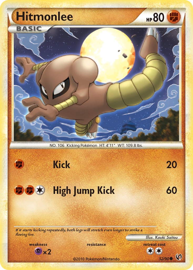 Hitmonlee (52/90) [HeartGold & SoulSilver: Undaunted] | Shuffle n Cut Hobbies & Games