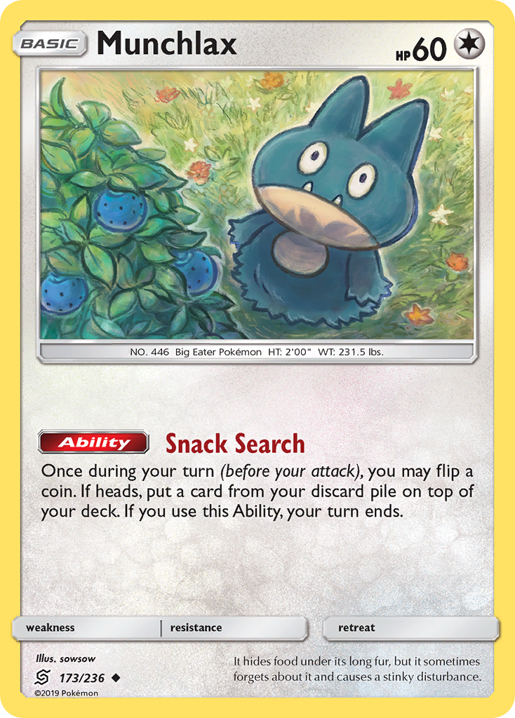 Munchlax (173/236) [Sun & Moon: Unified Minds] | Shuffle n Cut Hobbies & Games