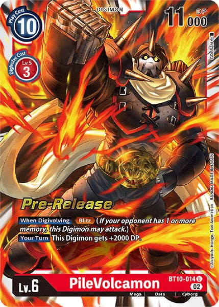 PileVolcamon [BT10-014] [Xros Encounter Pre-Release Cards] | Shuffle n Cut Hobbies & Games