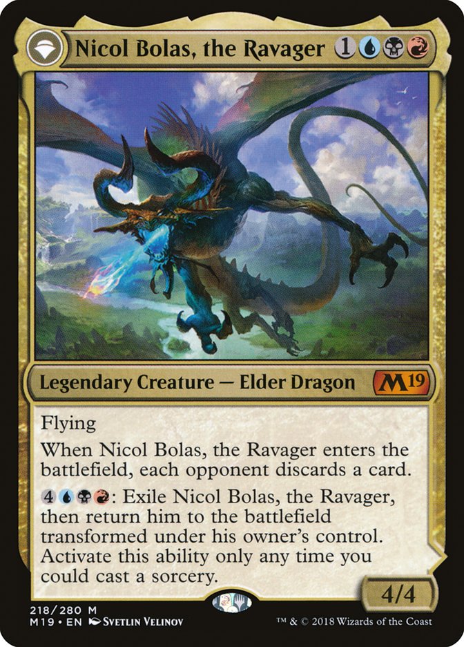 Nicol Bolas, the Ravager // Nicol Bolas, the Arisen [Core Set 2019] | Shuffle n Cut Hobbies & Games