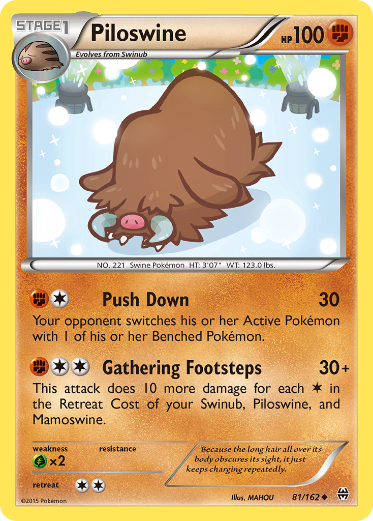 Piloswine (81/162) [XY: BREAKthrough] | Shuffle n Cut Hobbies & Games