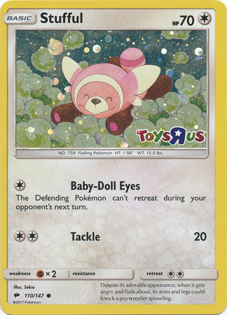 Stufful (110/147) (Toys R Us Promo) [Sun & Moon: Burning Shadows] | Shuffle n Cut Hobbies & Games