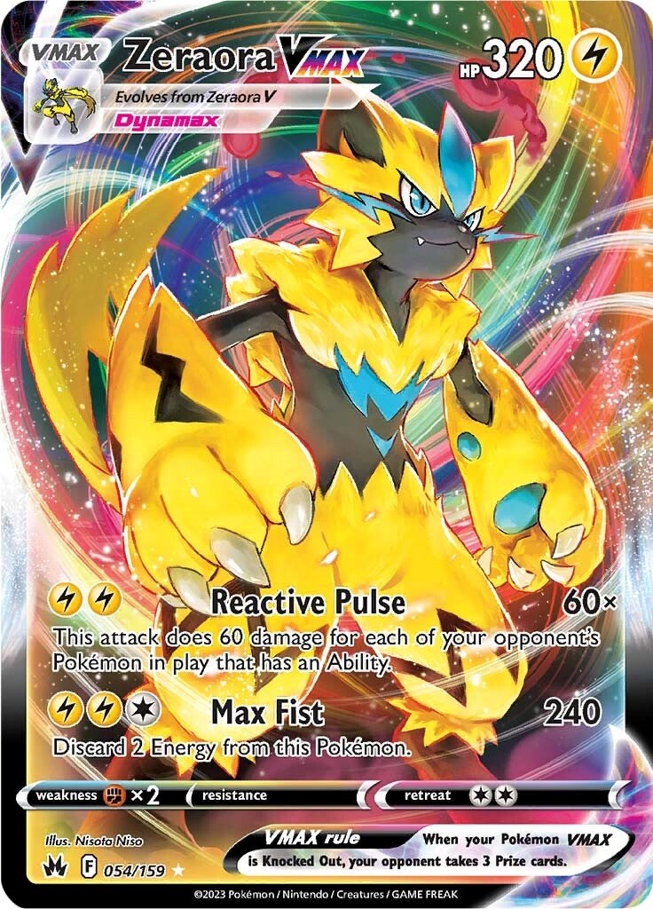 Zeraora VMAX (054/159) [Sword & Shield: Crown Zenith] | Shuffle n Cut Hobbies & Games