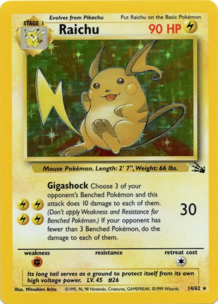 Raichu (14/62) [Fossil Unlimited] | Shuffle n Cut Hobbies & Games