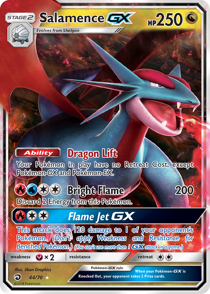 Salamence GX (44/70) [Sun & Moon: Dragon Majesty] | Shuffle n Cut Hobbies & Games