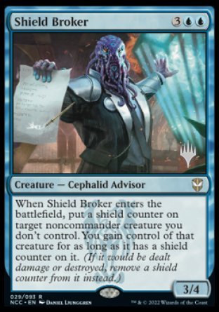 Shield Broker (Promo Pack) [Streets of New Capenna Commander Promos] | Shuffle n Cut Hobbies & Games