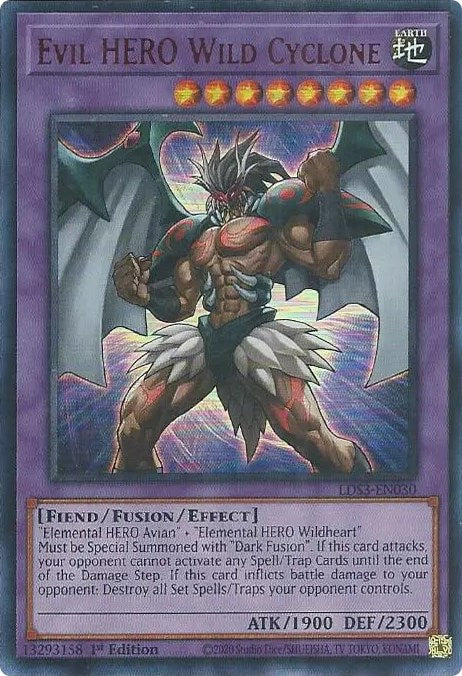 Evil HERO Wild Cyclone (Red) [LDS3-EN030] Ultra Rare | Shuffle n Cut Hobbies & Games