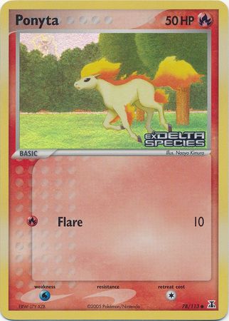 Ponyta (78/113) (Stamped) [EX: Delta Species] | Shuffle n Cut Hobbies & Games