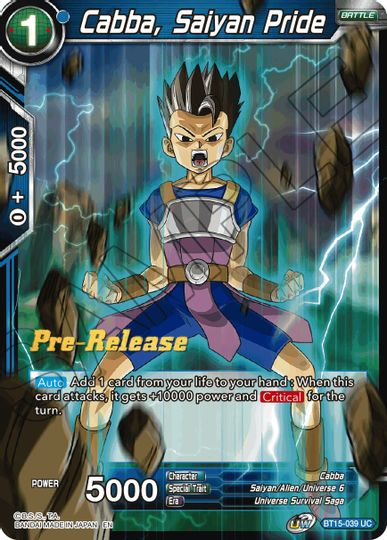 Cabba, Saiyan Pride (BT15-039) [Saiyan Showdown Prerelease Promos] | Shuffle n Cut Hobbies & Games