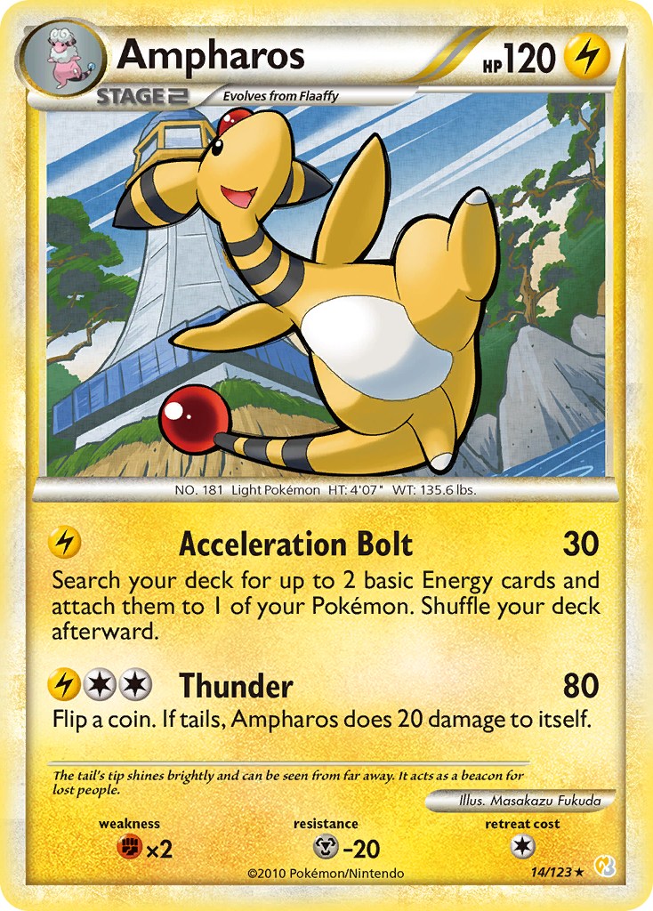 Ampharos (14/123) [HeartGold & SoulSilver: Base Set] | Shuffle n Cut Hobbies & Games