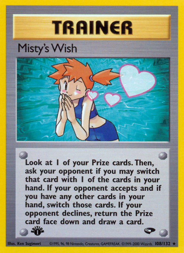 Misty's Wish (108/132) [Gym Challenge 1st Edition] | Shuffle n Cut Hobbies & Games