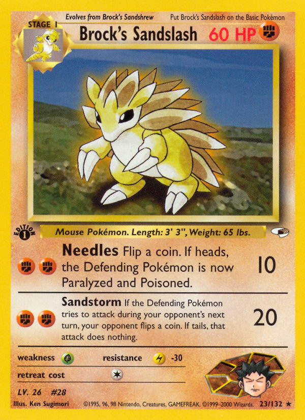 Brock's Sandslash (23/132) [Gym Heroes 1st Edition] | Shuffle n Cut Hobbies & Games