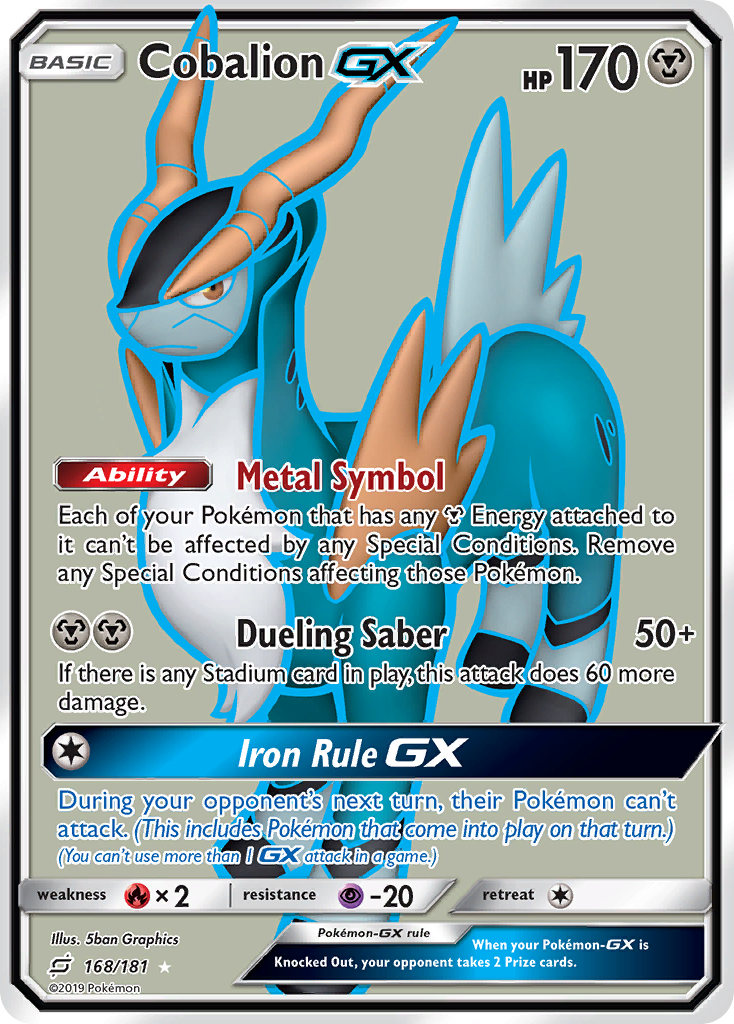 Cobalion GX (168/181) [Sun & Moon: Team Up] | Shuffle n Cut Hobbies & Games