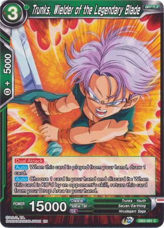 Trunks, Wielder of the Legendary Blade [DB3-061] | Shuffle n Cut Hobbies & Games