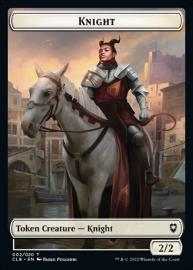 Treasure // Knight Double-Sided Token [Commander Legends: Battle for Baldur's Gate Tokens] | Shuffle n Cut Hobbies & Games