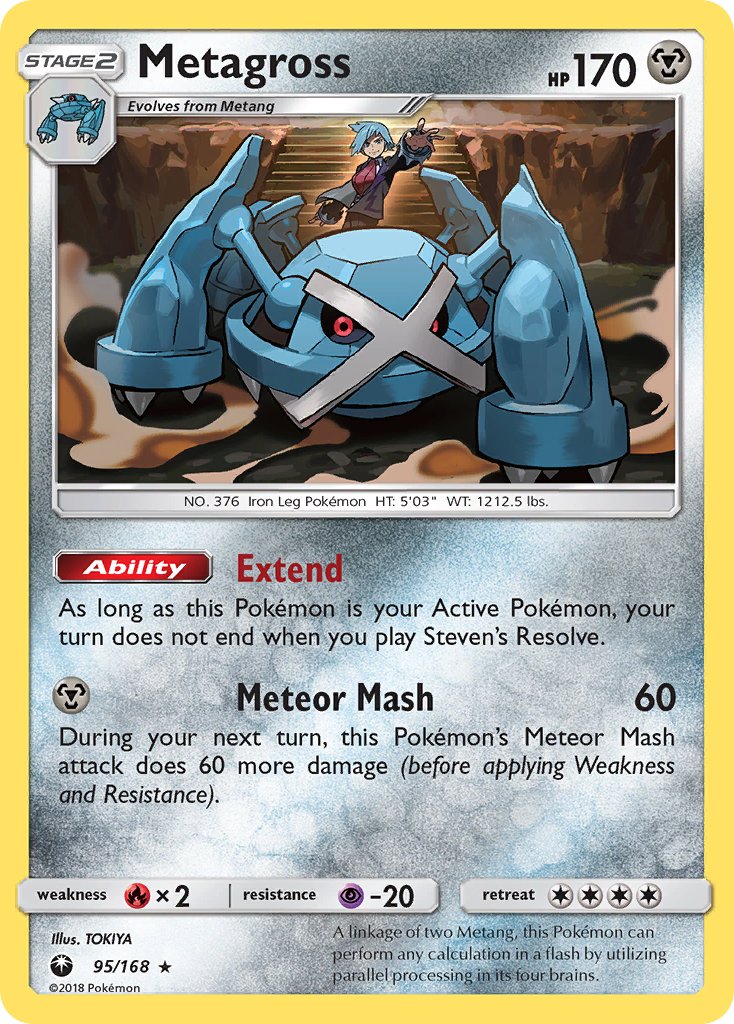 Metagross (95/168) (Prerelease Kit Exclusive) (Theme Deck Exclusive) [Sun & Moon: Celestial Storm] | Shuffle n Cut Hobbies & Games