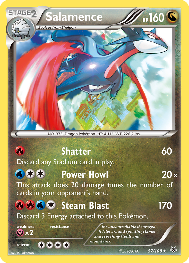 Salamence (57/108) [XY: Roaring Skies] | Shuffle n Cut Hobbies & Games