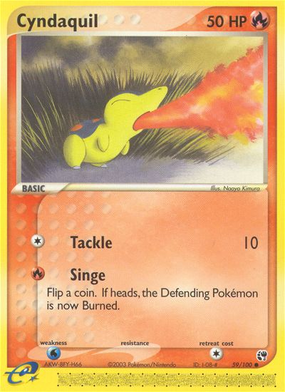 Cyndaquil (59/100) [EX: Sandstorm] | Shuffle n Cut Hobbies & Games