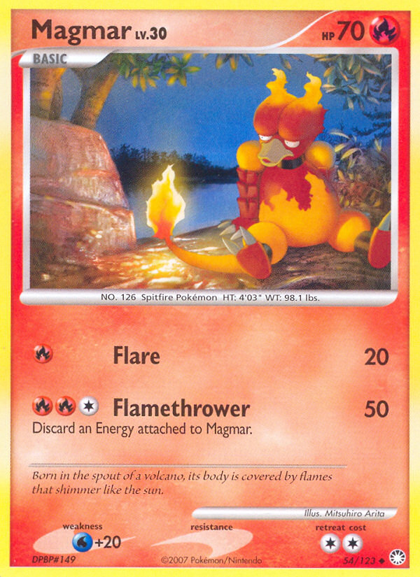 Magmar (54/123) [Diamond & Pearl: Mysterious Treasures] | Shuffle n Cut Hobbies & Games