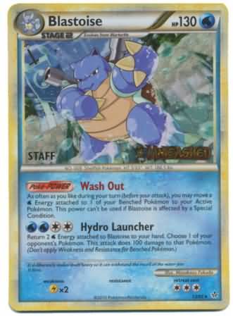 Blastoise (13/95) (Staff Prerelease Promo) [HeartGold & SoulSilver: Black Star Promos] | Shuffle n Cut Hobbies & Games