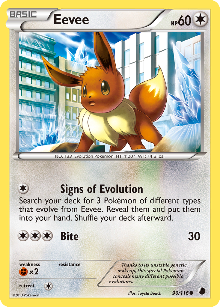 Eevee (90/116) [Black & White: Plasma Freeze] | Shuffle n Cut Hobbies & Games