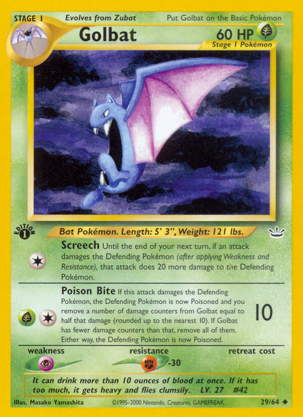 Golbat (29/64) [Neo Revelation 1st Edition] | Shuffle n Cut Hobbies & Games