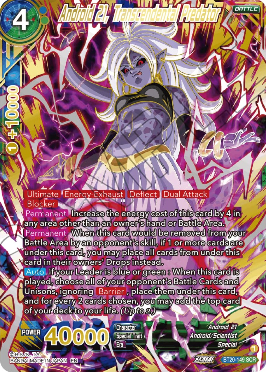 Android 21, Transcendental Predator (SPR) (BT20-149) [Power Absorbed] | Shuffle n Cut Hobbies & Games