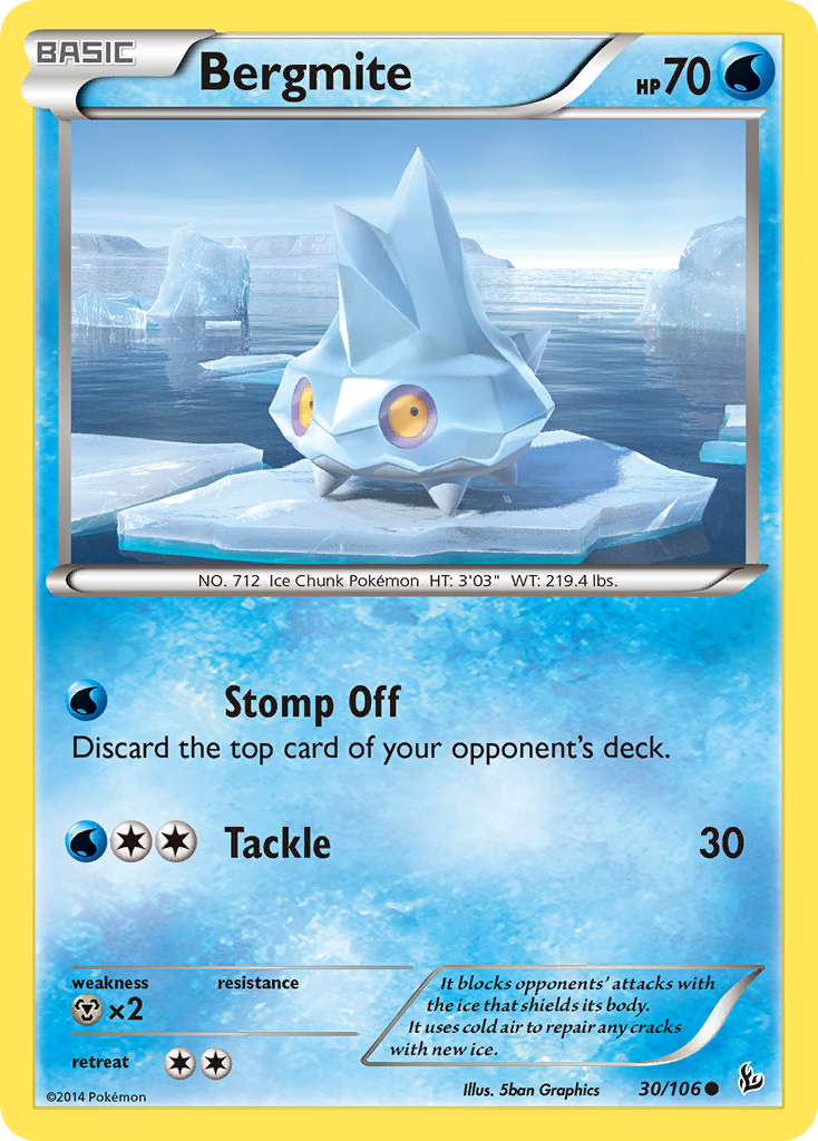 Bergmite (30/106) [XY: Flashfire] | Shuffle n Cut Hobbies & Games