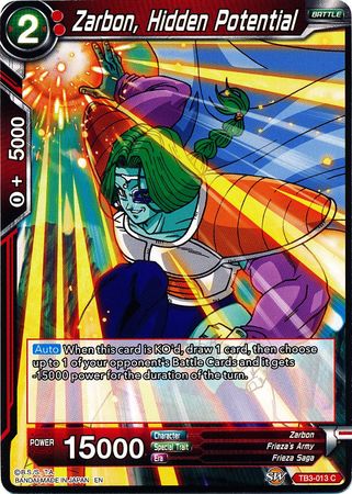 Zarbon, Hidden Potential [TB3-013] | Shuffle n Cut Hobbies & Games