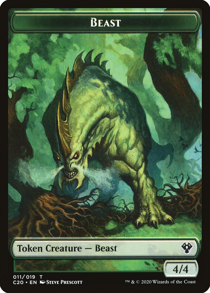 Bird Illusion // Beast (011) Double-Sided Token [Commander 2020 Tokens] | Shuffle n Cut Hobbies & Games