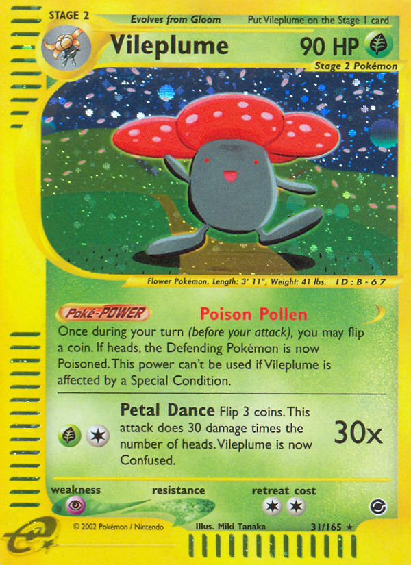 Vileplume (31/165) [Expedition: Base Set] | Shuffle n Cut Hobbies & Games