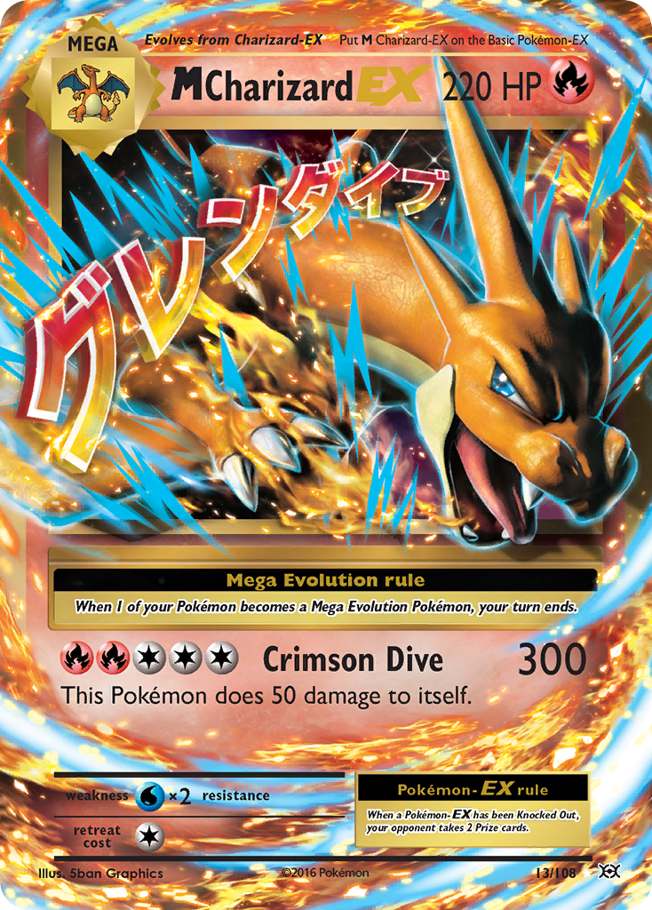 M Charizard EX (13/108) [XY: Evolutions] | Shuffle n Cut Hobbies & Games