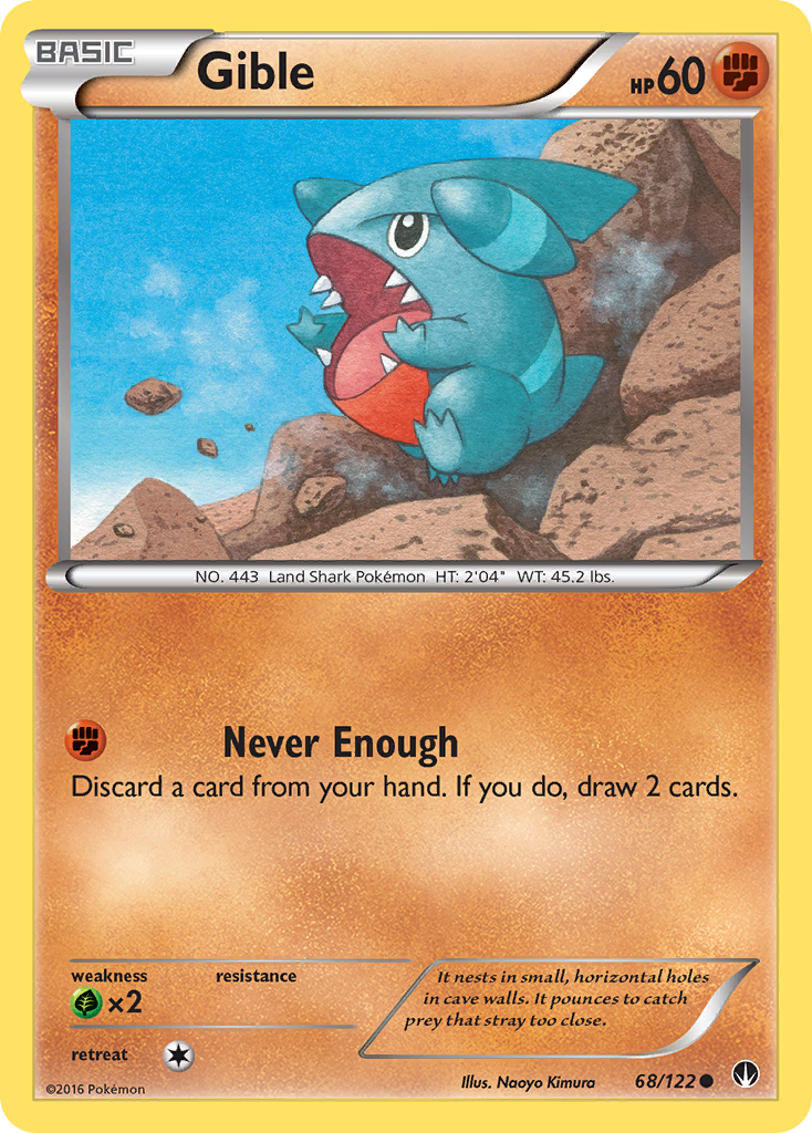 Gible (68/122) [XY: BREAKpoint] | Shuffle n Cut Hobbies & Games