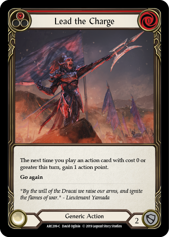 Lead the Charge (Red) [ARC209-C] 1st Edition Rainbow Foil | Shuffle n Cut Hobbies & Games