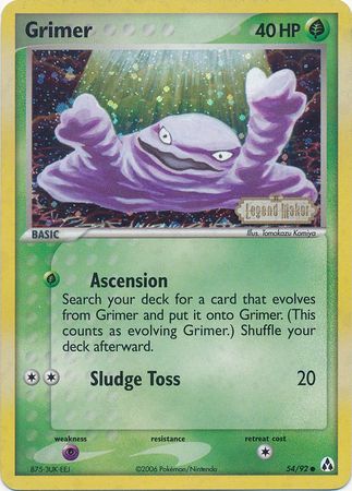 Grimer (54/92) (Stamped) [EX: Legend Maker] | Shuffle n Cut Hobbies & Games