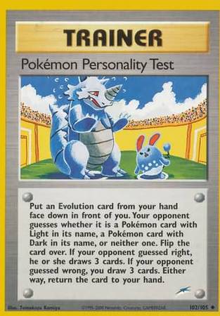 Pokemon Personality Test (102/105) [Neo Destiny Unlimited] | Shuffle n Cut Hobbies & Games