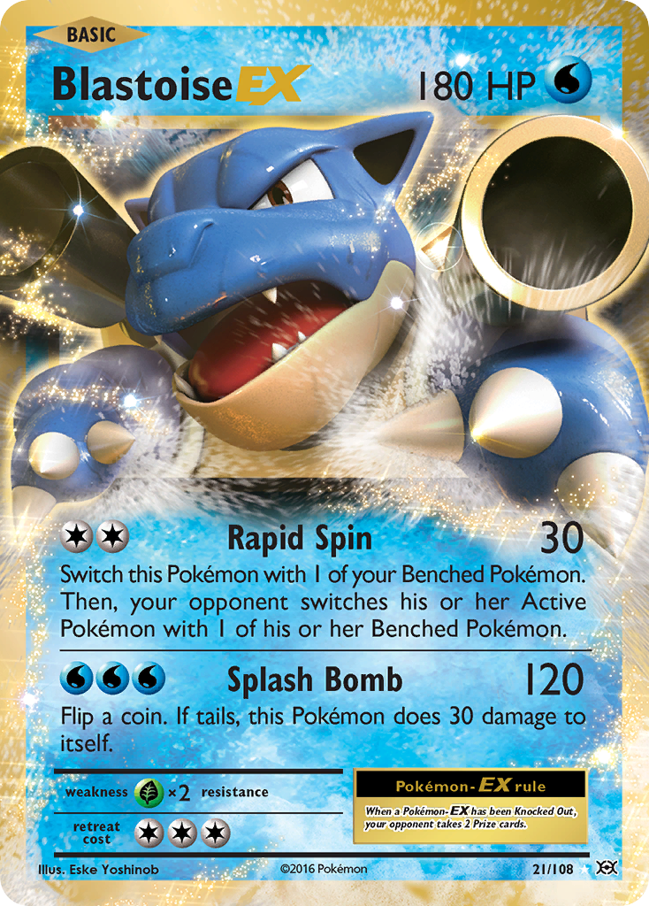 Blastoise EX (21/108) [XY: Evolutions] | Shuffle n Cut Hobbies & Games