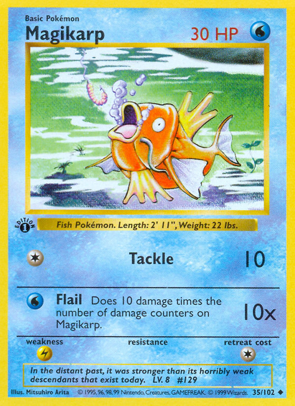 Magikarp (35/102) (Shadowless) [Base Set 1st Edition] | Shuffle n Cut Hobbies & Games