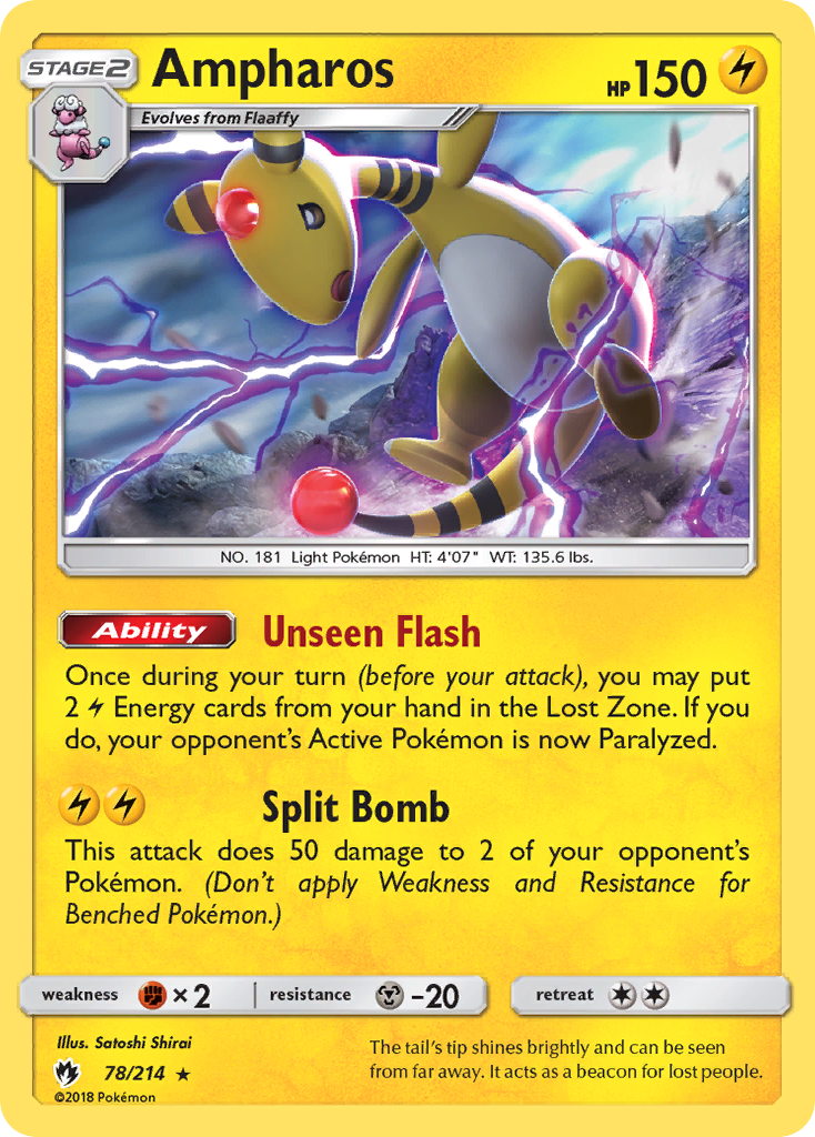 Ampharos (78/214) [Sun & Moon: Lost Thunder] | Shuffle n Cut Hobbies & Games