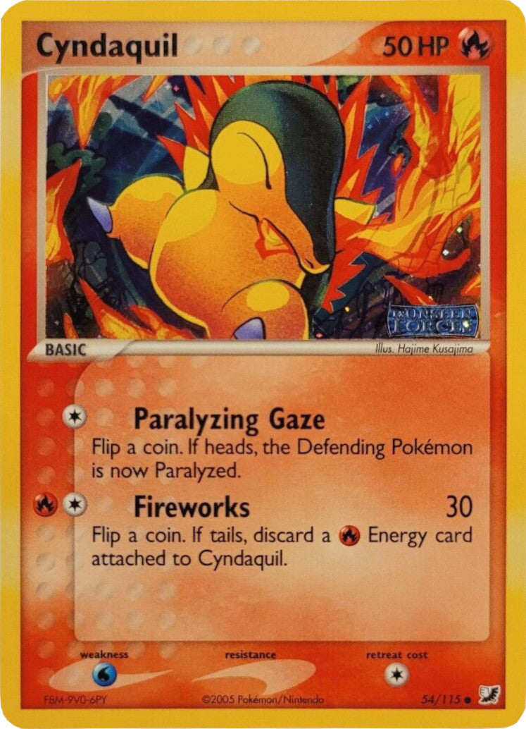 Cyndaquil (54/115) (Stamped) [EX: Unseen Forces] | Shuffle n Cut Hobbies & Games