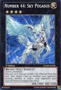 Number 44: Sky Pegasus [NUMH-EN028] Secret Rare | Shuffle n Cut Hobbies & Games