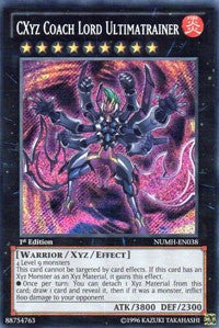 CXyz Coach Lord Ultimatrainer [NUMH-EN038] Secret Rare | Shuffle n Cut Hobbies & Games