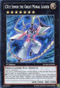 CXyz Simon the Great Moral Leader [NUMH-EN040] Secret Rare | Shuffle n Cut Hobbies & Games