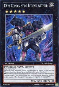 CXyz Comics Hero Legend Arthur [NUMH-EN042] Secret Rare | Shuffle n Cut Hobbies & Games