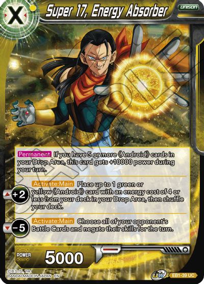 Super 17, Energy Absorber (EB1-039) [Battle Evolution Booster] | Shuffle n Cut Hobbies & Games