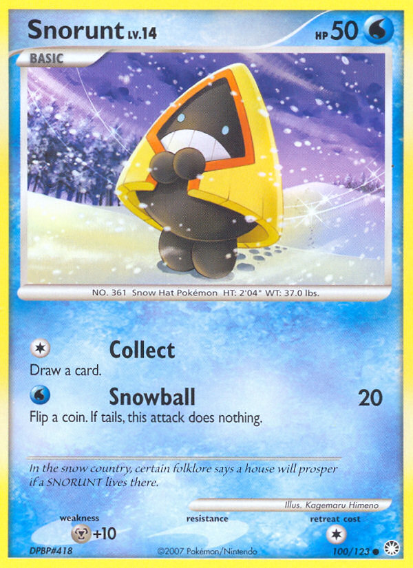 Snorunt (100/123) [Diamond & Pearl: Mysterious Treasures] | Shuffle n Cut Hobbies & Games