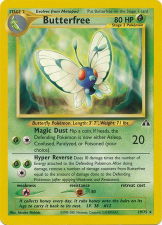 Butterfree (19/75) [Neo Discovery Unlimited] | Shuffle n Cut Hobbies & Games