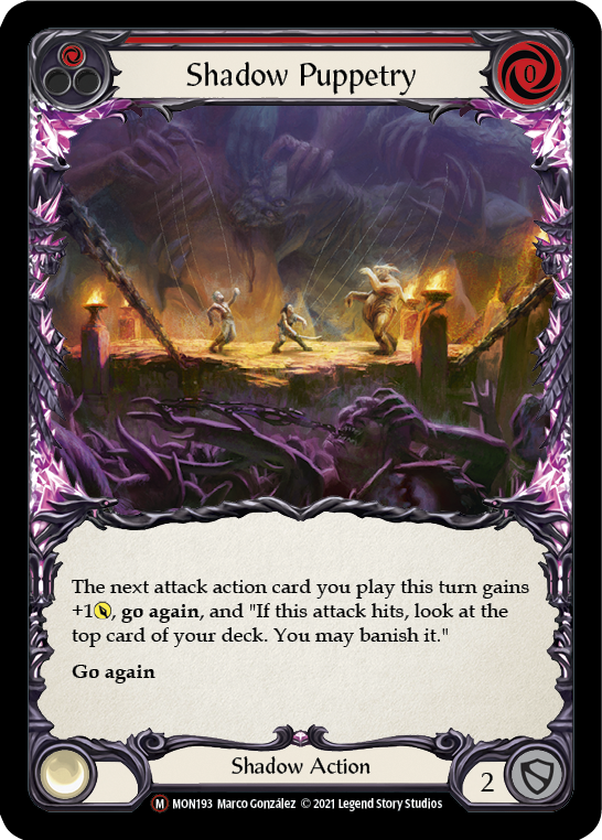 Shadow Puppetry (Rainbow Foil) [U-MON193-RF] Unlimited Edition Rainbow Foil | Shuffle n Cut Hobbies & Games