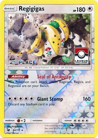 Regigigas (84/111) (League Promo 2nd Place) [Sun & Moon: Crimson Invasion] | Shuffle n Cut Hobbies & Games